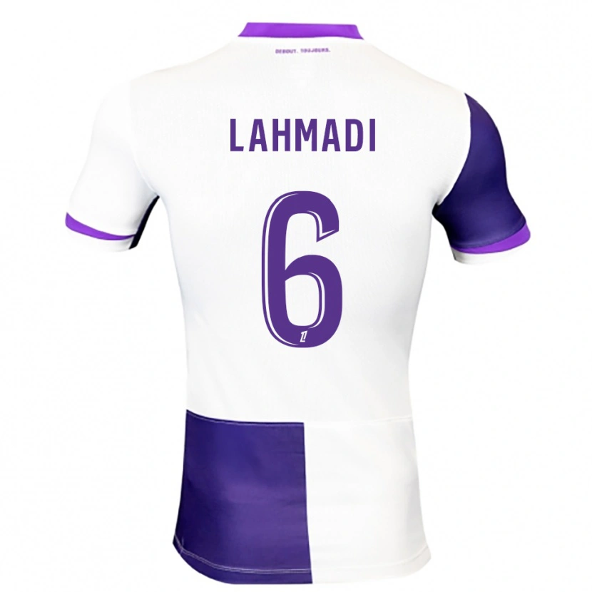 Danxen Niño Camiseta Noah Lahmadi #6 Morado Blanco 1ª Equipación 2025/26 La Camisa