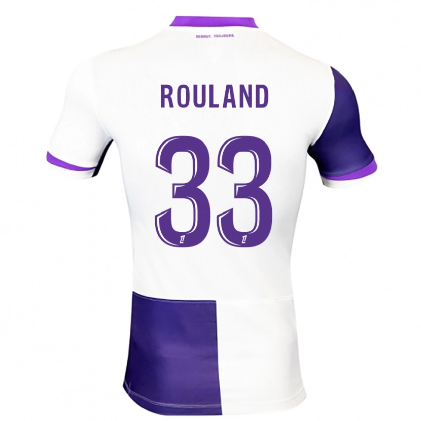 Danxen Niño Camiseta Prune Rouland #33 Morado Blanco 1ª Equipación 2025/26 La Camisa