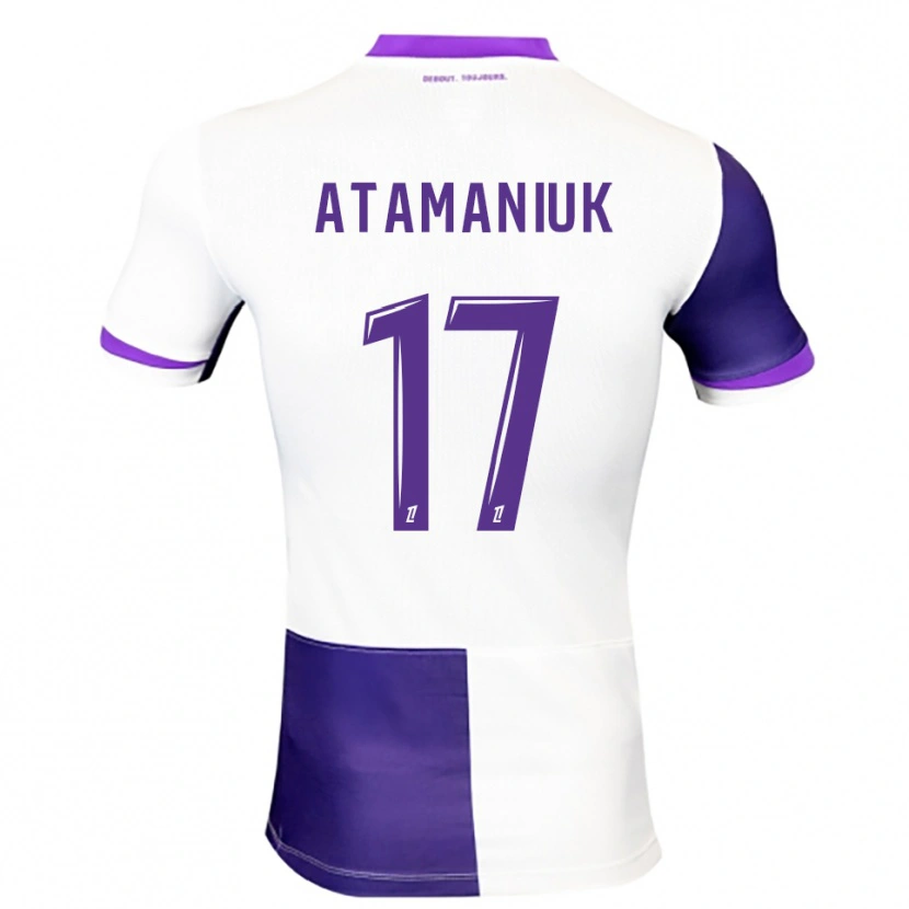 Danxen Niño Camiseta Alexandra Atamaniuk #17 Morado Blanco 1ª Equipación 2025/26 La Camisa