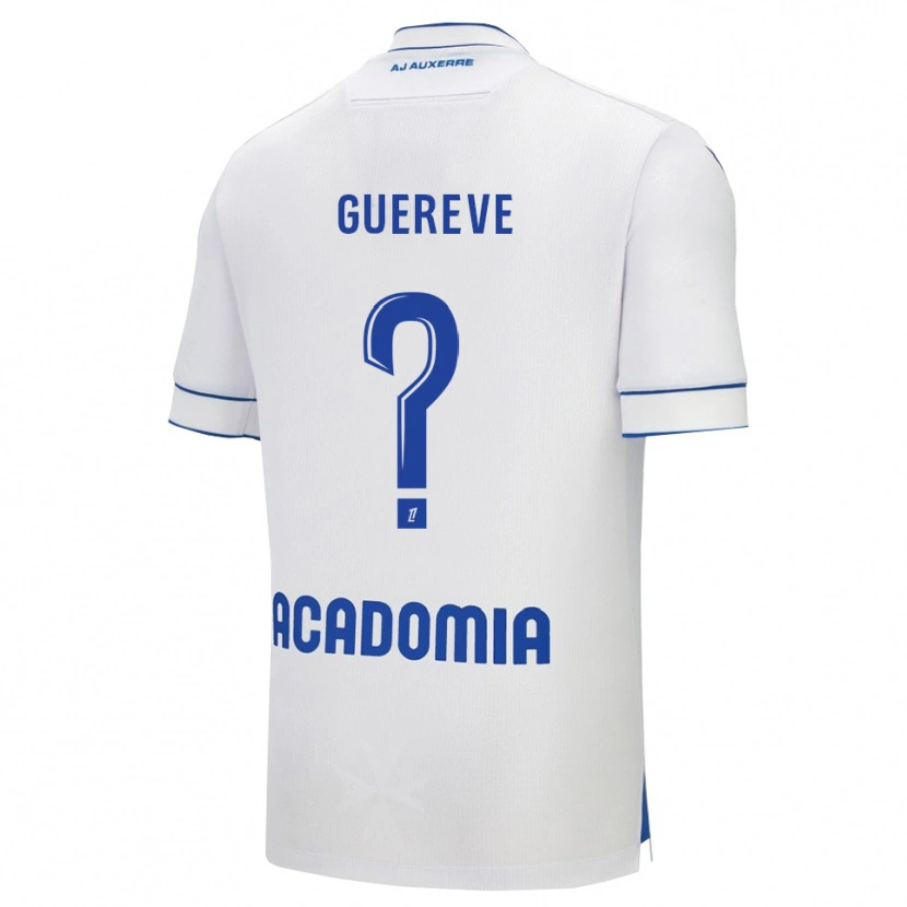 Danxen Niño Camiseta Wande Guereve #0 Blanco Azul 1ª Equipación 2025/26 La Camisa