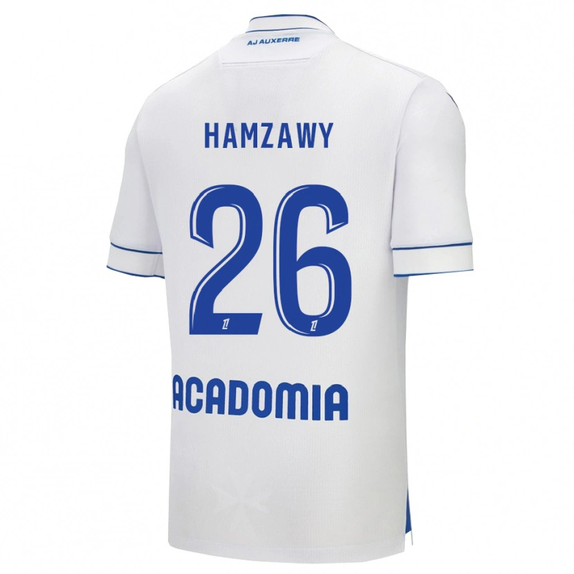 Danxen Niño Camiseta Radwan Hamzawy #26 Blanco Azul 1ª Equipación 2025/26 La Camisa