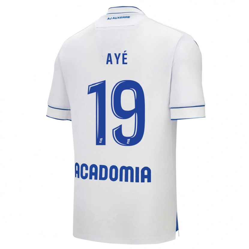 Danxen Niño Camiseta Florian Ayé #19 Blanco Azul 1ª Equipación 2025/26 La Camisa
