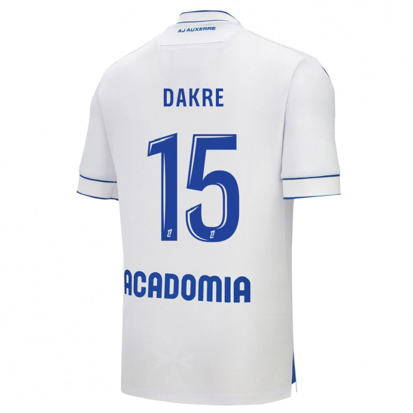 Danxen Niño Camiseta Valentin Dakre #15 Blanco Azul 1ª Equipación 2025/26 La Camisa