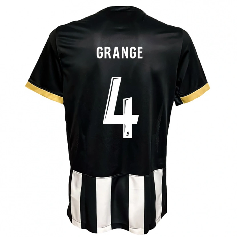 Danxen Niño Camiseta Moussa Grange #4 Negro Blanco 1ª Equipación 2025/26 La Camisa