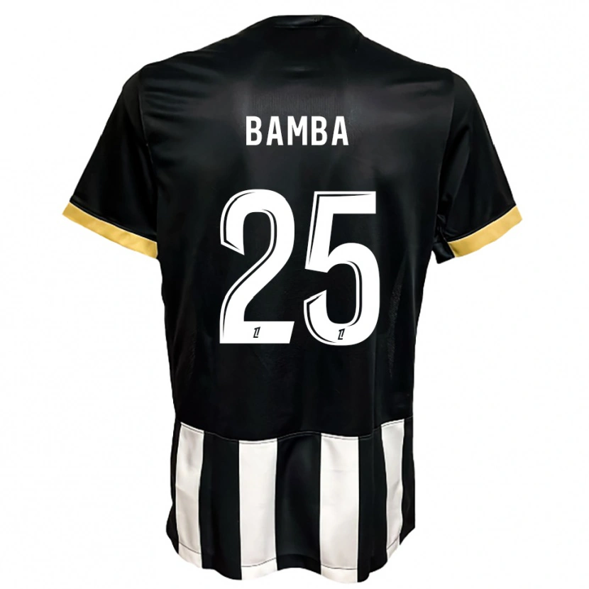 Danxen Niño Camiseta Abdoulaye Bamba #25 Negro Blanco 1ª Equipación 2025/26 La Camisa