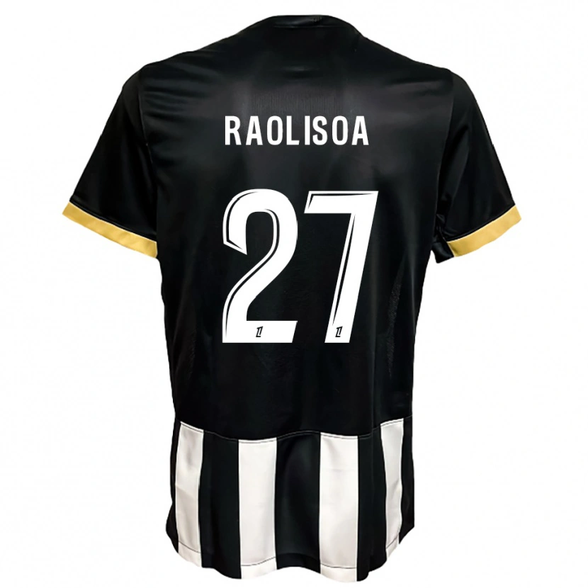 Danxen Niño Camiseta Lilian Raolisoa #27 Negro Blanco 1ª Equipación 2025/26 La Camisa