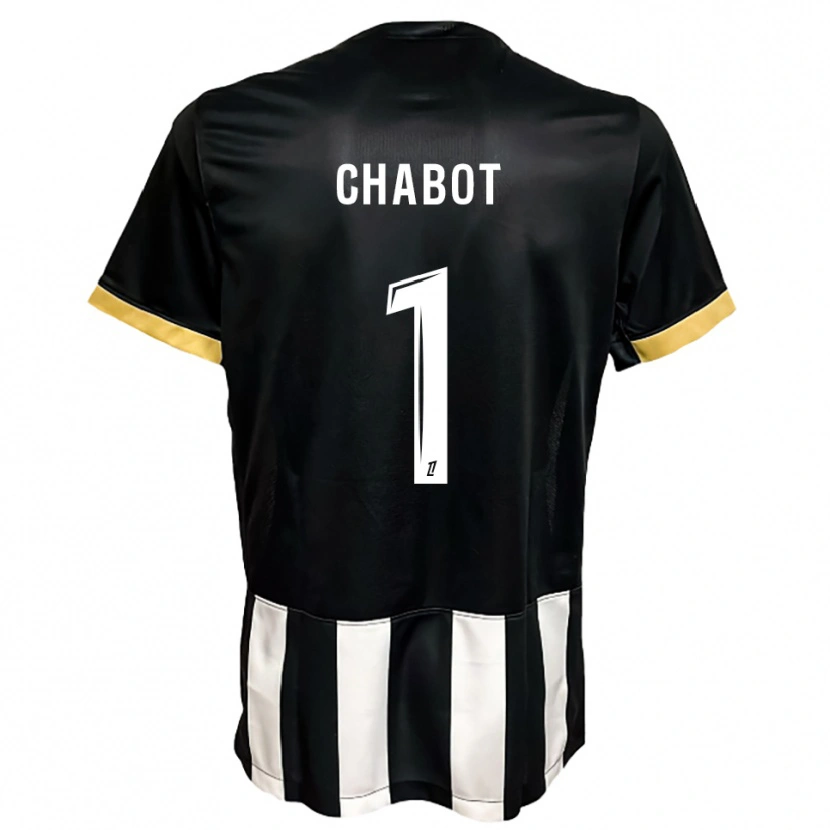 Danxen Niño Camiseta Max-Edgar Chabot #1 Negro Blanco 1ª Equipación 2025/26 La Camisa