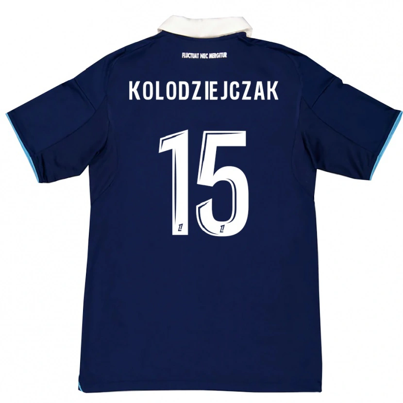 Danxen Niño Camiseta Timothée Kolodziejczak #15 Azul Oscuro Blanco 1ª Equipación 2025/26 La Camisa
