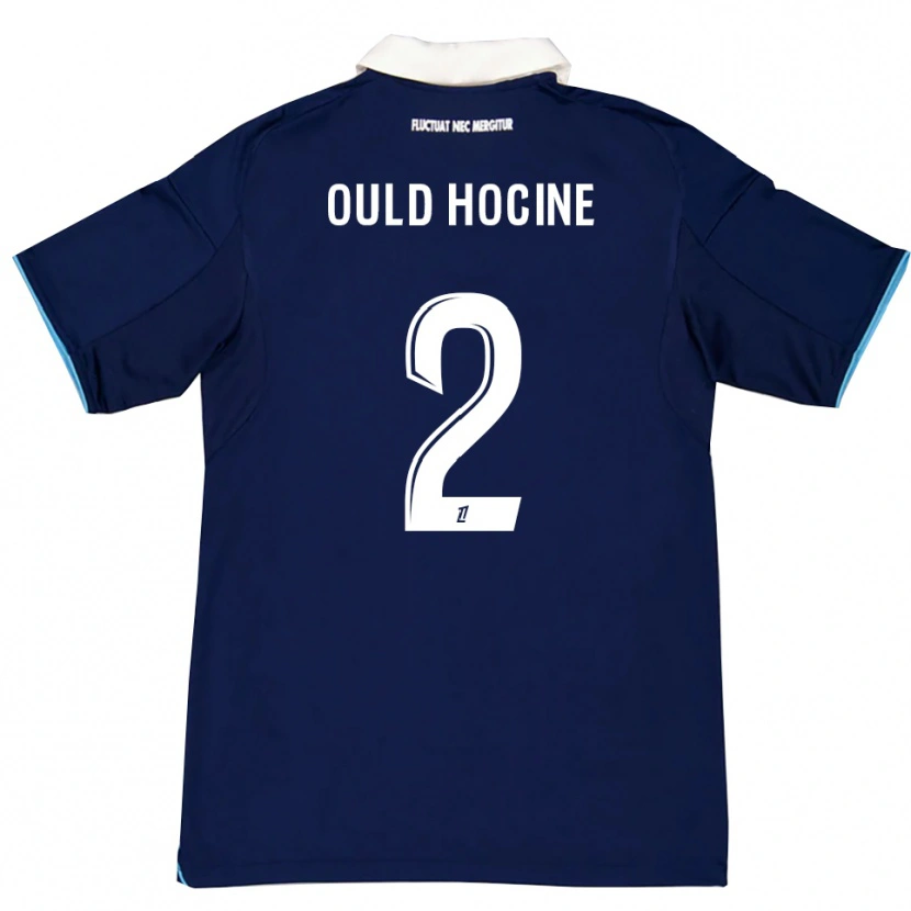 Danxen Niño Camiseta Célina Ould Hocine #2 Azul Oscuro Blanco 1ª Equipación 2025/26 La Camisa