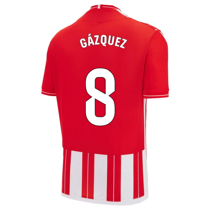 Danxen Niño Camiseta Joan Gázquez #8 Rojo Blanco 1ª Equipación 2025/26 La Camisa