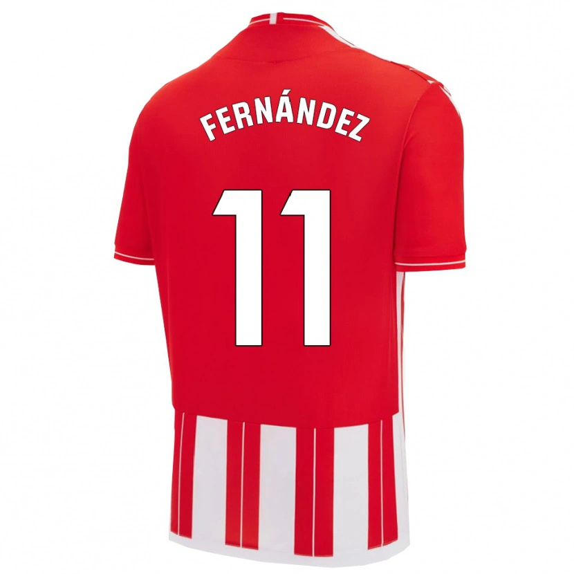 Danxen Niño Camiseta Nico Fernández #11 Rojo Blanco 1ª Equipación 2025/26 La Camisa