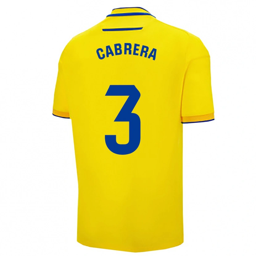Danxen Niño Camiseta Julio Cabrera #3 Amarillo Marino 1ª Equipación 2025/26 La Camisa