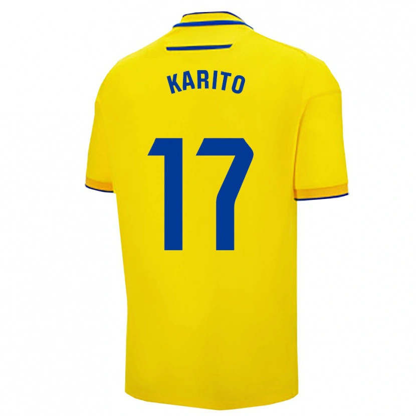 Danxen Niño Camiseta Carolina De Los Santos Mellado #17 Amarillo Marino 1ª Equipación 2025/26 La Camisa