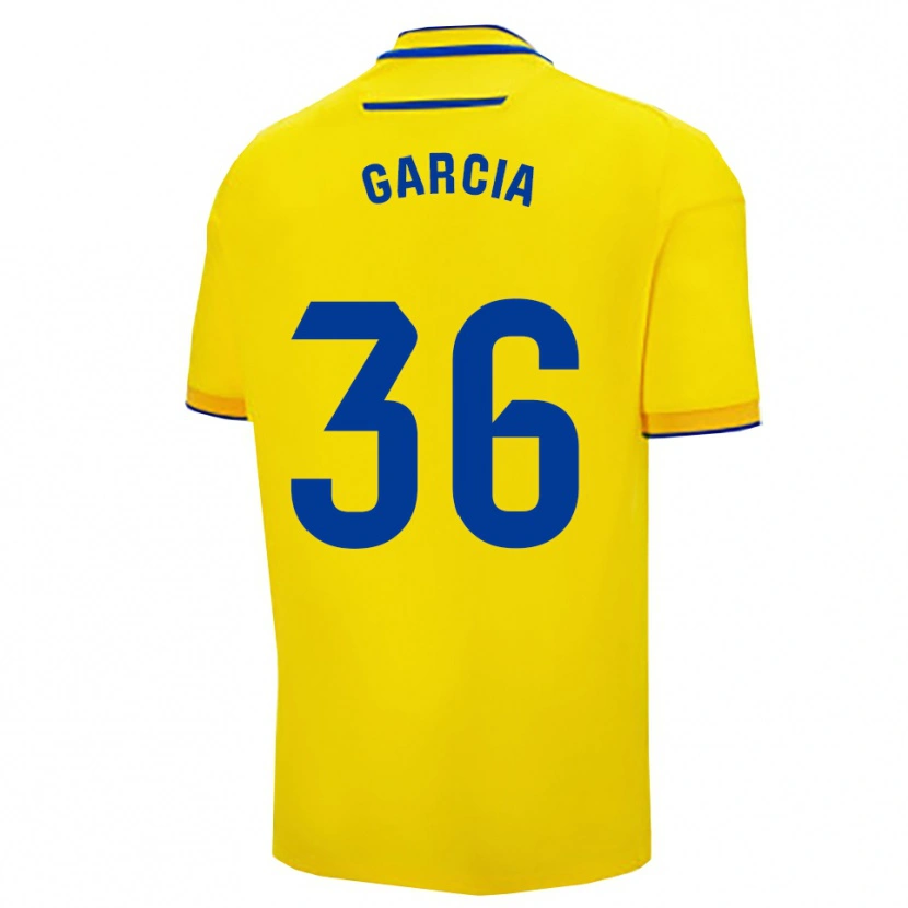 Danxen Niño Camiseta David García #36 Amarillo Marino 1ª Equipación 2025/26 La Camisa