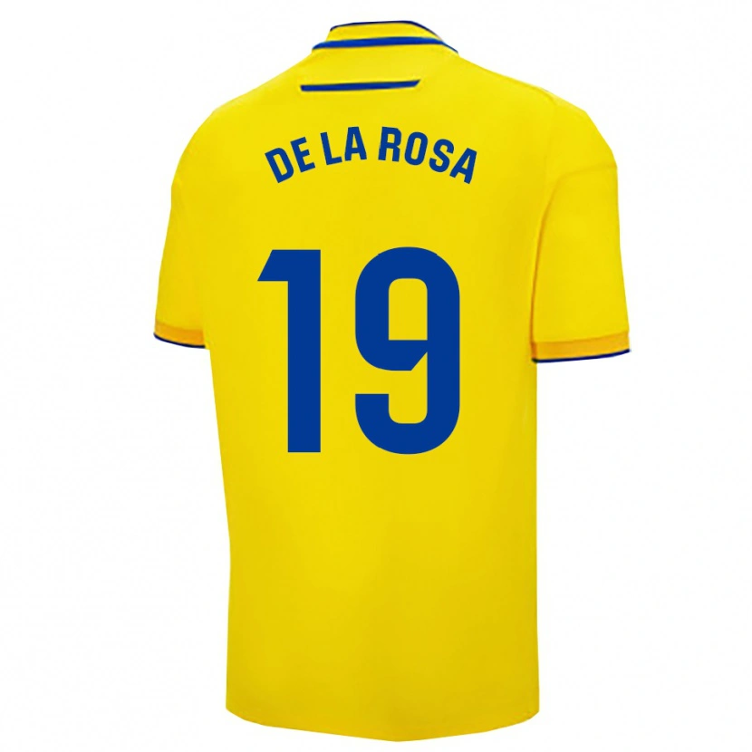 Danxen Niño Camiseta José Antonio De La Rosa #19 Amarillo Marino 1ª Equipación 2025/26 La Camisa