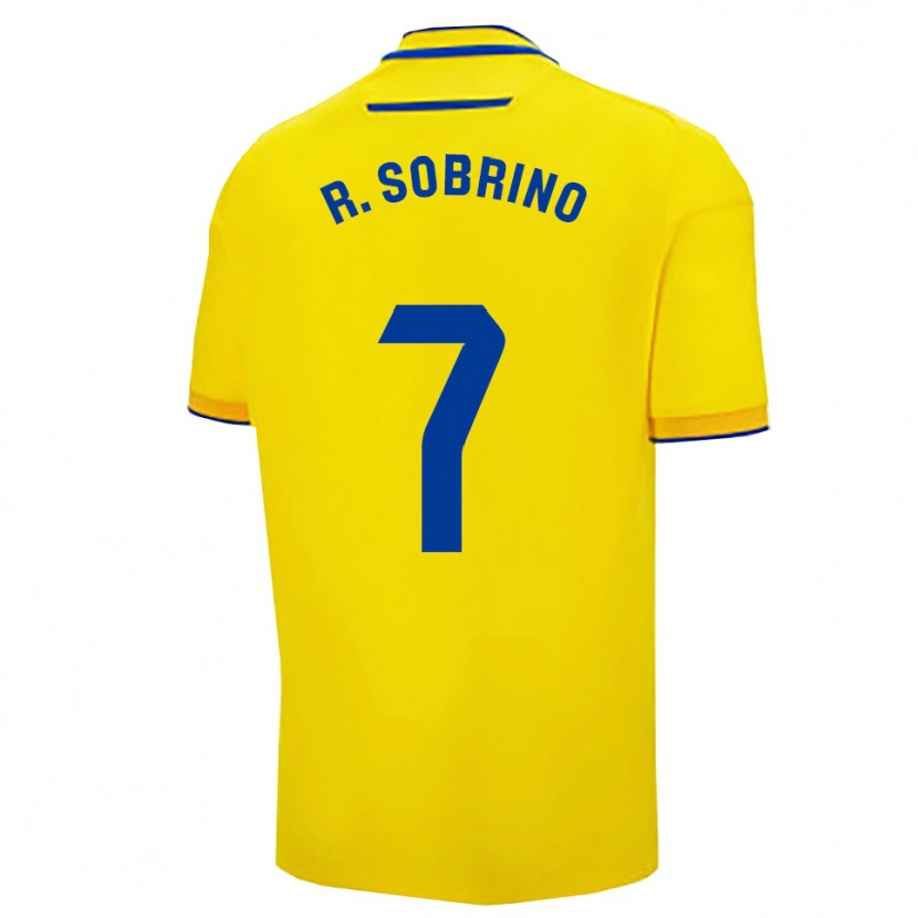 Danxen Niño Camiseta Rubén Sobrino #7 Amarillo Marino 1ª Equipación 2025/26 La Camisa
