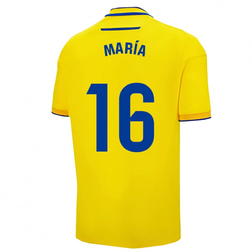 Danxen Niño Camiseta María Llorente #16 Amarillo Marino 1ª Equipación 2025/26 La Camisa