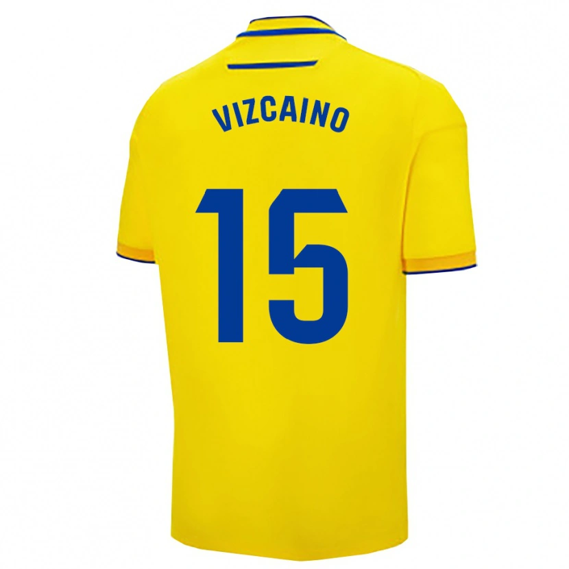 Danxen Niño Camiseta Nacho Vizcaíno #15 Amarillo Marino 1ª Equipación 2025/26 La Camisa
