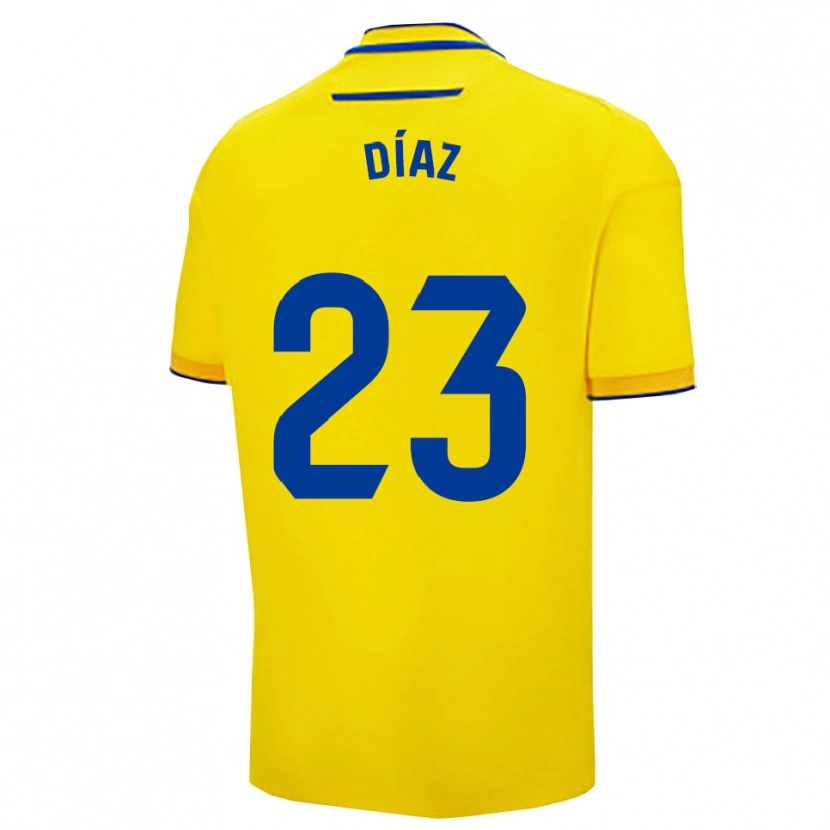 Danxen Niño Camiseta Juan Díaz #23 Amarillo Marino 1ª Equipación 2025/26 La Camisa