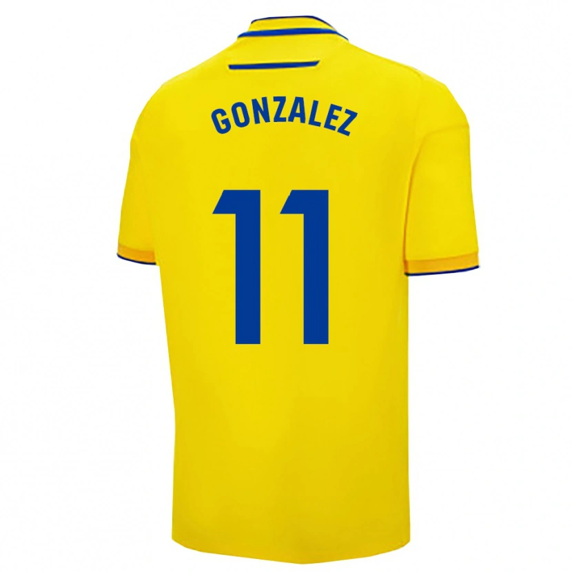 Danxen Niño Camiseta Chus González #11 Amarillo Marino 1ª Equipación 2025/26 La Camisa