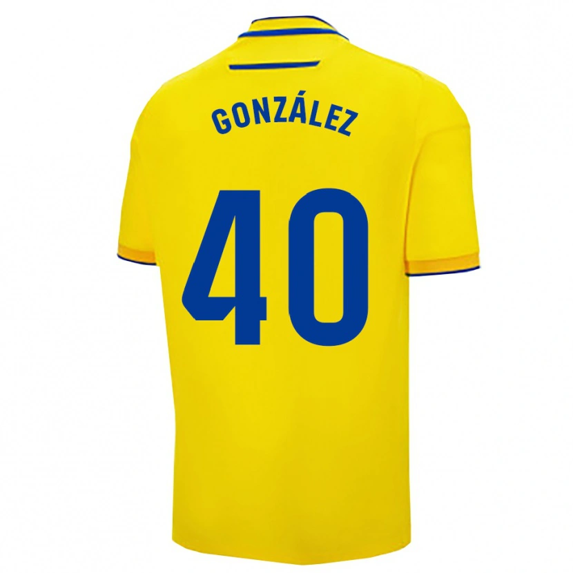 Danxen Niño Camiseta José González #40 Amarillo Marino 1ª Equipación 2025/26 La Camisa