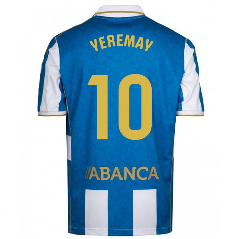 Danxen Niño Camiseta Yeremay Hernández #10 Blanco Azul 1ª Equipación 2025/26 La Camisa