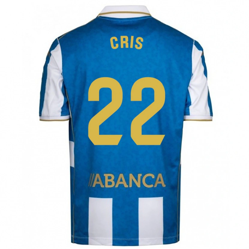Danxen Niño Camiseta Cris Martínez #22 Blanco Azul 1ª Equipación 2025/26 La Camisa