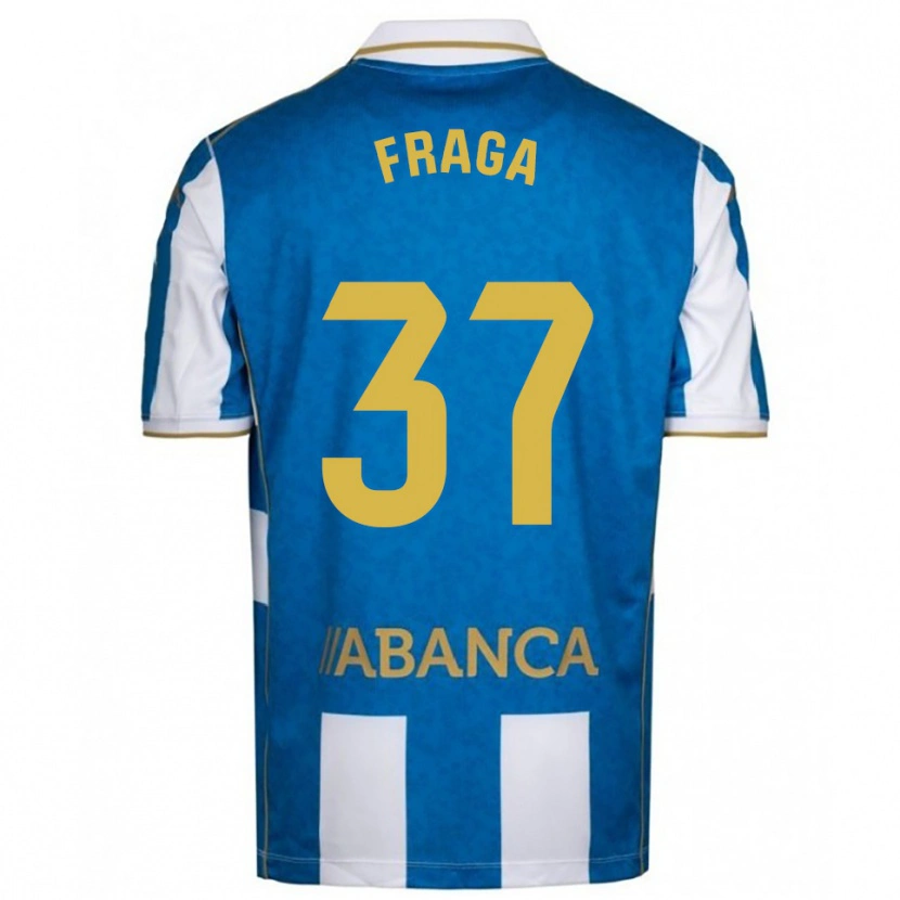 Danxen Niño Camiseta Álvaro Fraga #37 Blanco Azul 1ª Equipación 2025/26 La Camisa