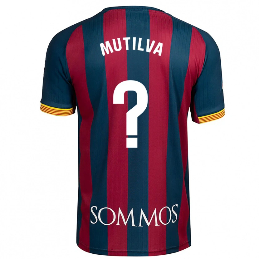 Danxen Niño Camiseta Aimar Mutilva #0 Azul Marino Rojo 1ª Equipación 2025/26 La Camisa
