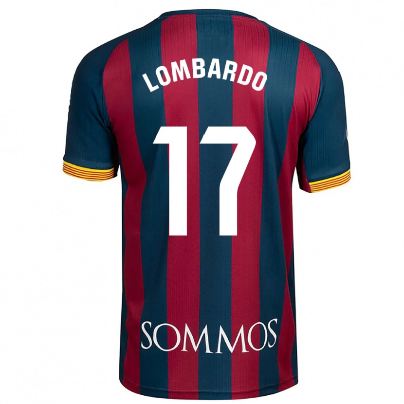 Danxen Niño Camiseta Enzo Lombardo #17 Azul Marino Rojo 1ª Equipación 2025/26 La Camisa