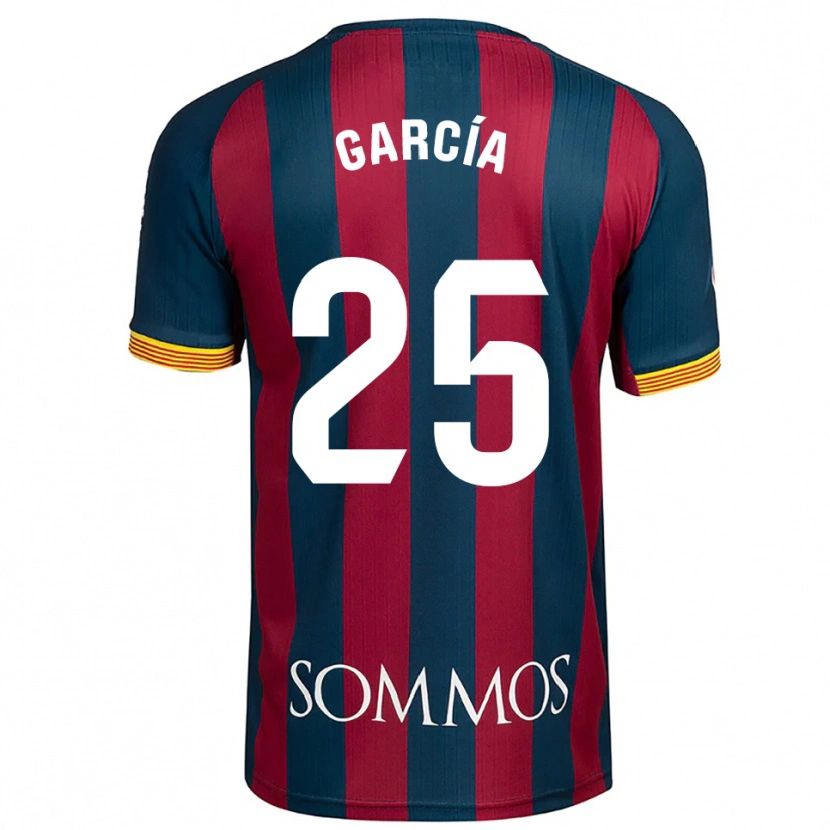Danxen Niño Camiseta Jaime García #25 Azul Marino Rojo 1ª Equipación 2025/26 La Camisa