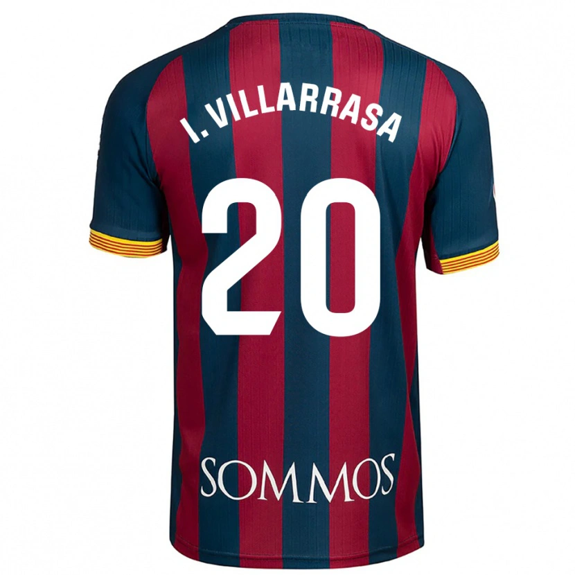 Danxen Niño Camiseta Ignasi Vilarrasa #20 Azul Marino Rojo 1ª Equipación 2025/26 La Camisa
