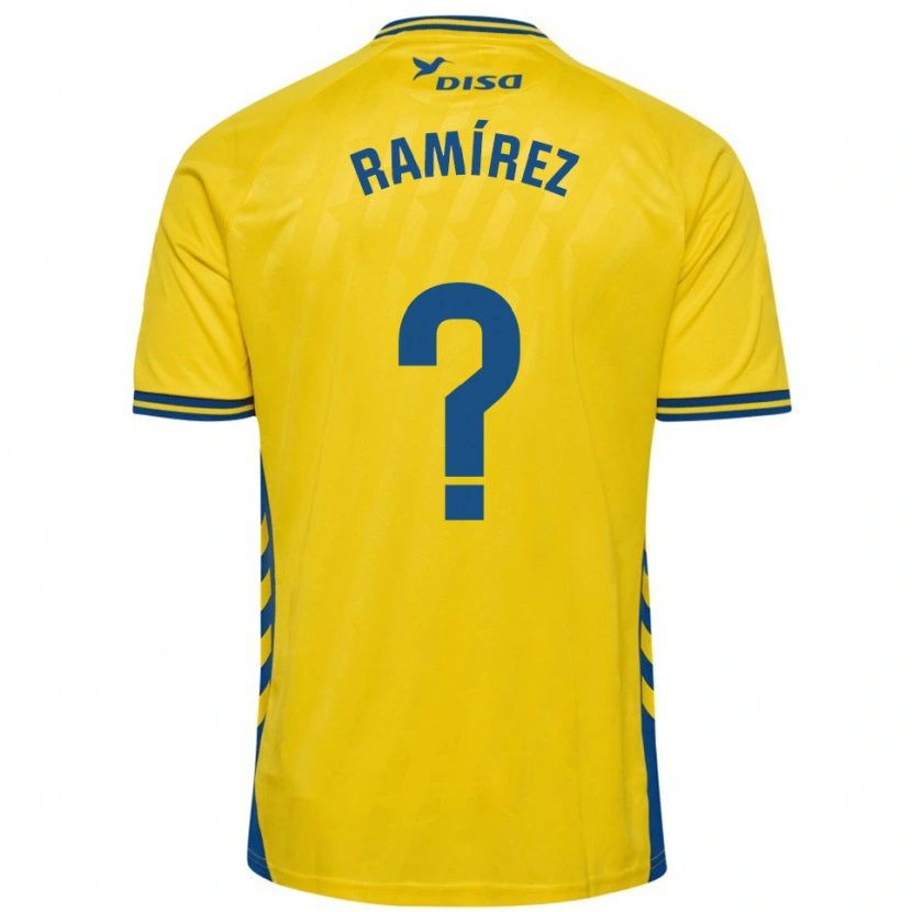 Danxen Niño Camiseta Daniel Ramírez #0 Amarillo Azul 1ª Equipación 2025/26 La Camisa