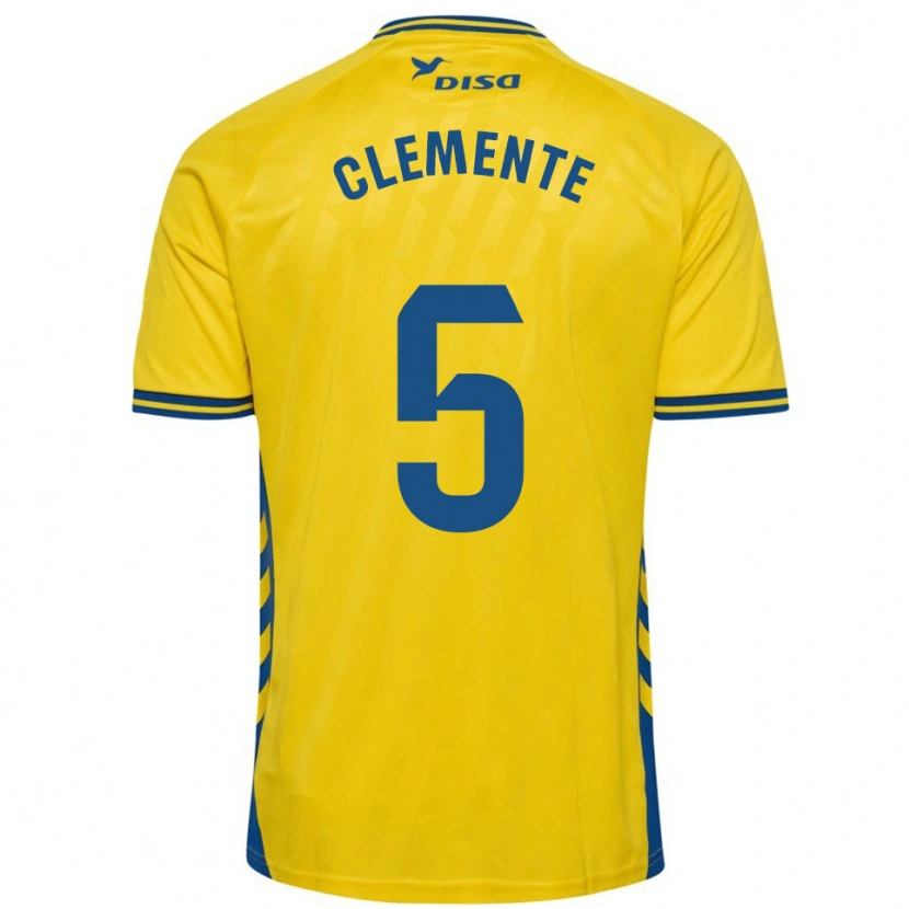 Danxen Niño Camiseta Enrique Clemente #5 Amarillo Azul 1ª Equipación 2025/26 La Camisa