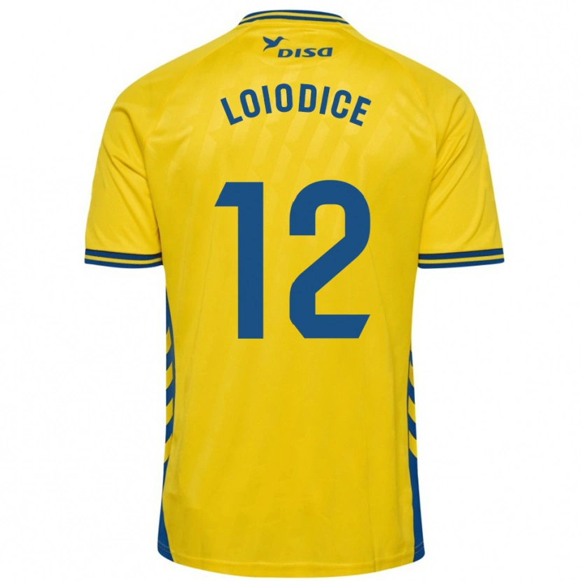 Danxen Niño Camiseta Enzo Loiodice #12 Amarillo Azul 1ª Equipación 2025/26 La Camisa