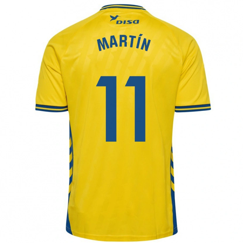 Danxen Niño Camiseta Diego Martín #11 Amarillo Azul 1ª Equipación 2025/26 La Camisa