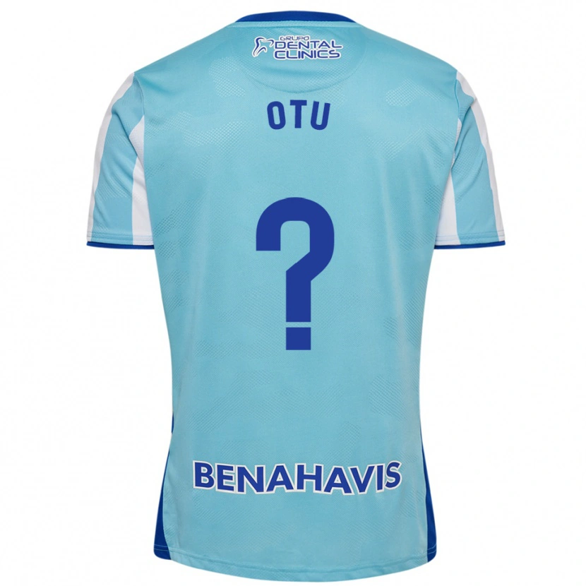 Danxen Niño Camiseta Joseph Otu #0 Celeste Blanco 1ª Equipación 2025/26 La Camisa