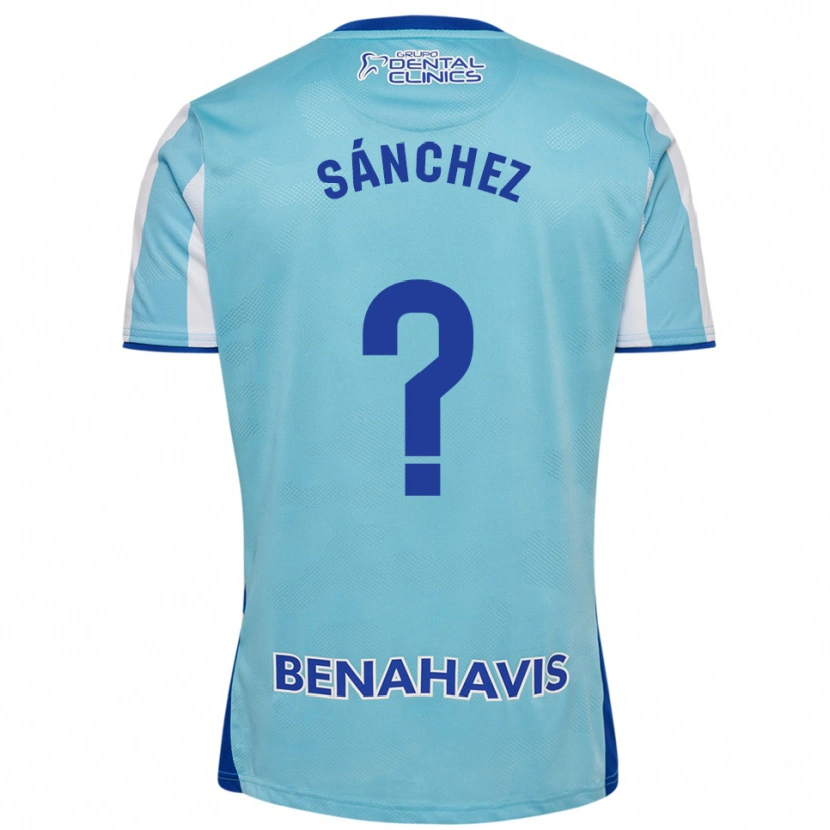Danxen Niño Camiseta Álvaro Sánchez #0 Celeste Blanco 1ª Equipación 2025/26 La Camisa