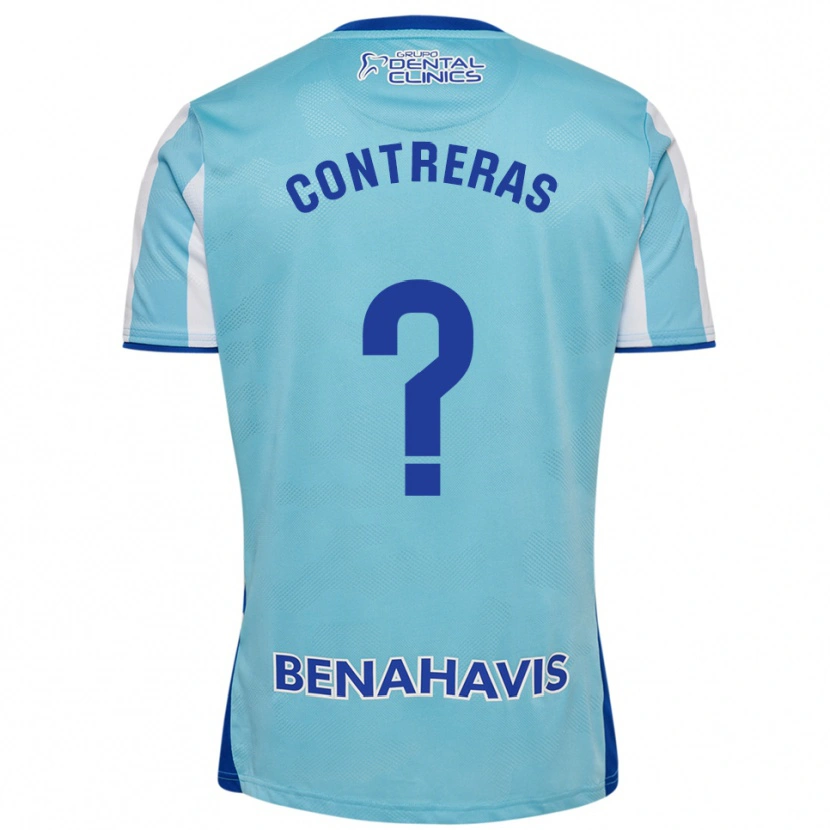 Danxen Niño Camiseta Ale Contreras #0 Celeste Blanco 1ª Equipación 2025/26 La Camisa