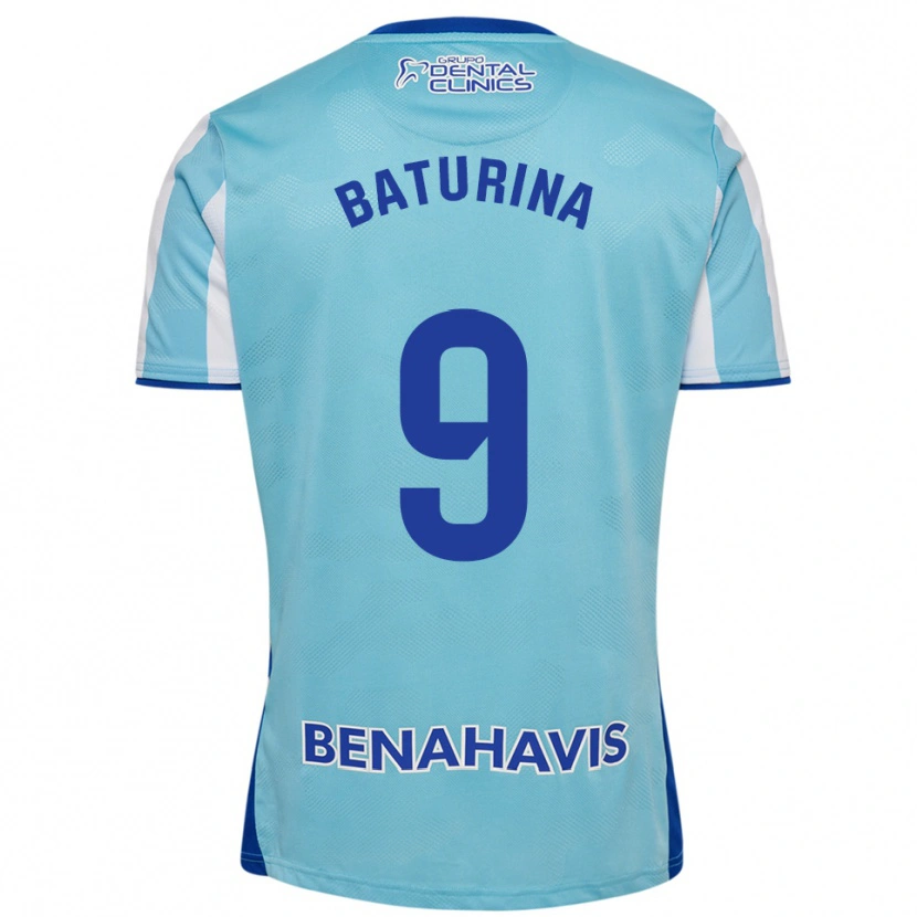 Danxen Niño Camiseta Roko Baturina #9 Celeste Blanco 1ª Equipación 2025/26 La Camisa