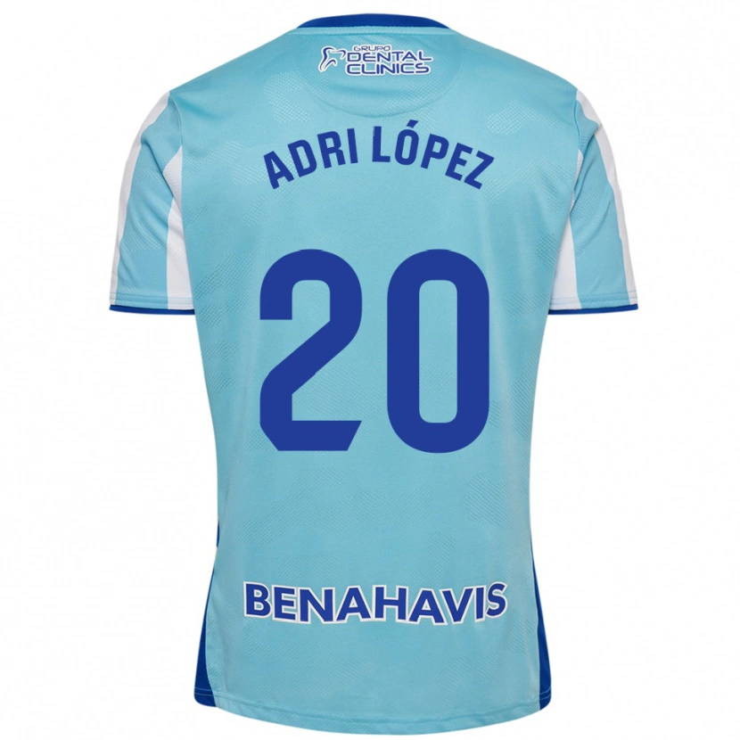Danxen Niño Camiseta Adri López #20 Celeste Blanco 1ª Equipación 2025/26 La Camisa