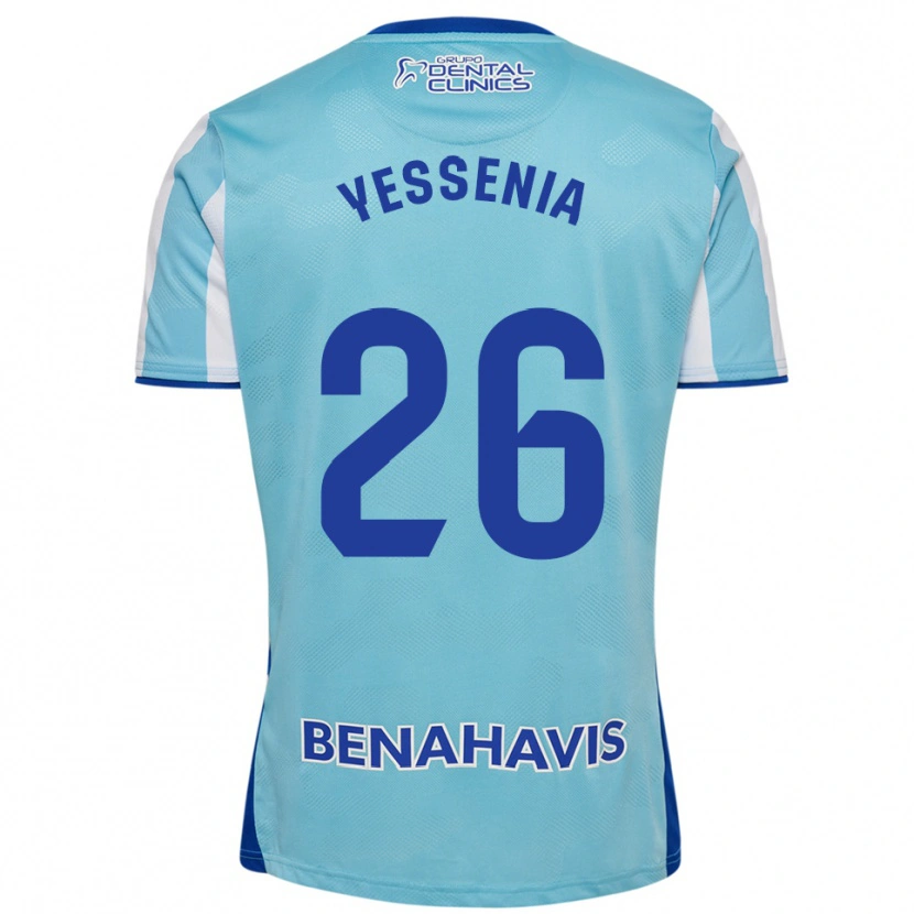 Danxen Niño Camiseta Yessenia Alcaide Martin #26 Celeste Blanco 1ª Equipación 2025/26 La Camisa