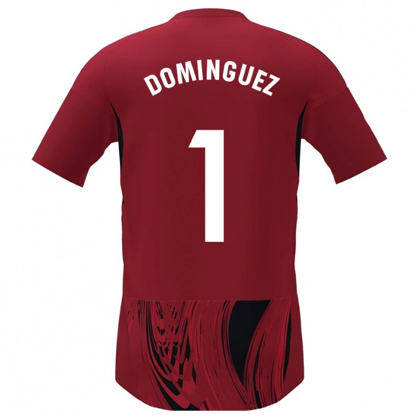 Danxen Niño Camiseta Iago Domínguez #1 Rojo Negro 1ª Equipación 2025/26 La Camisa