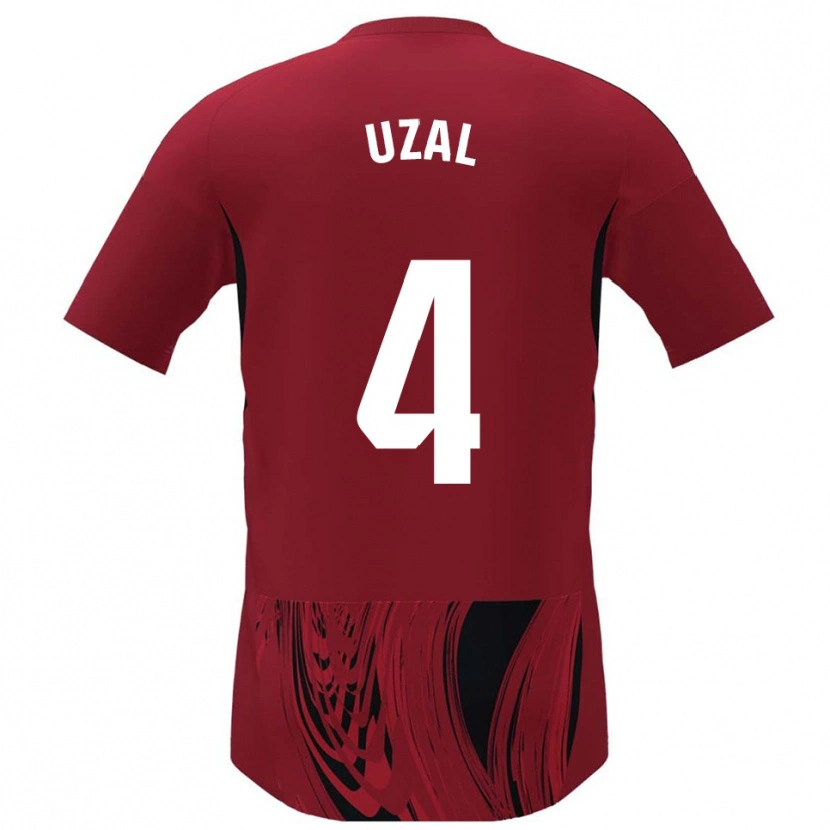 Danxen Niño Camiseta Yeray Uzal #4 Rojo Negro 1ª Equipación 2025/26 La Camisa