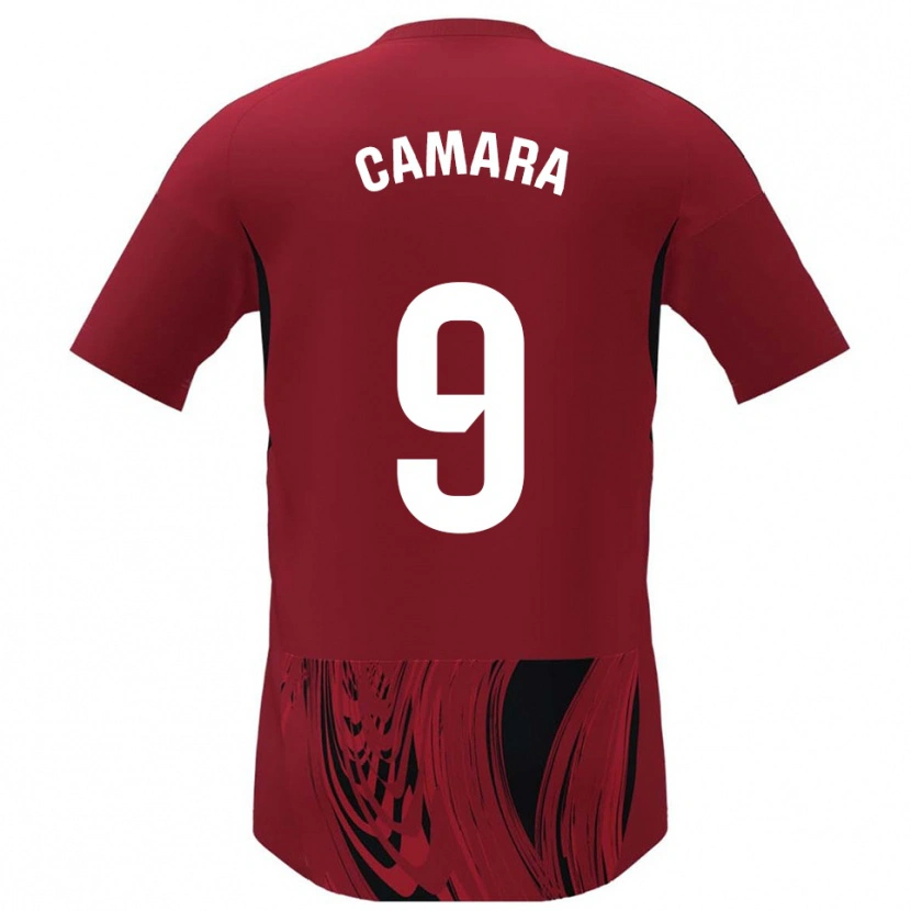Danxen Niño Camiseta Aaron Cámara #9 Rojo Negro 1ª Equipación 2025/26 La Camisa
