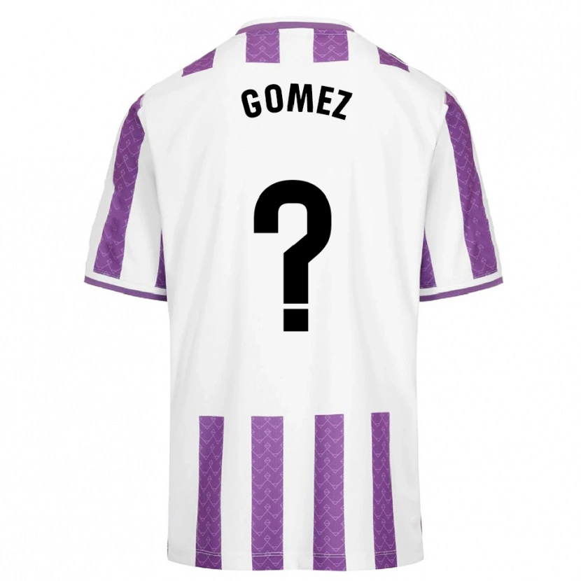 Danxen Niño Camiseta Adrián Gómez #0 Morado Blanco 1ª Equipación 2025/26 La Camisa