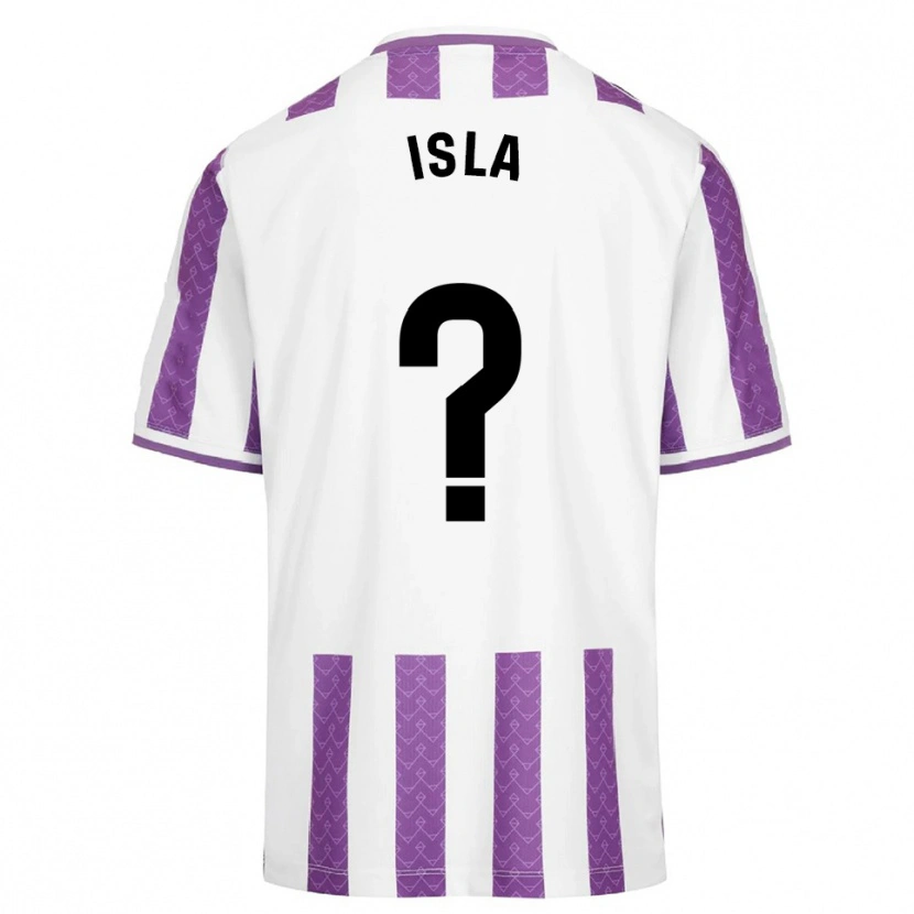Danxen Niño Camiseta Cristian Isla #0 Morado Blanco 1ª Equipación 2025/26 La Camisa