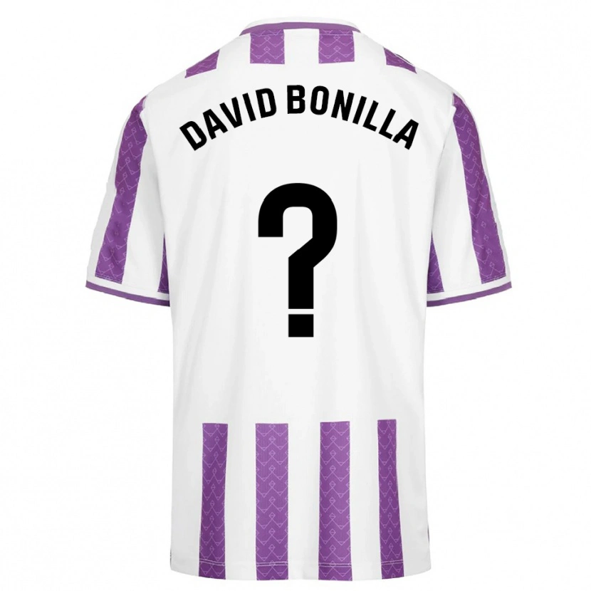 Danxen Niño Camiseta Juan David Bonilla #0 Morado Blanco 1ª Equipación 2025/26 La Camisa