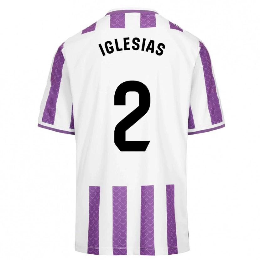 Danxen Niño Camiseta Koke Iglesias #2 Morado Blanco 1ª Equipación 2025/26 La Camisa
