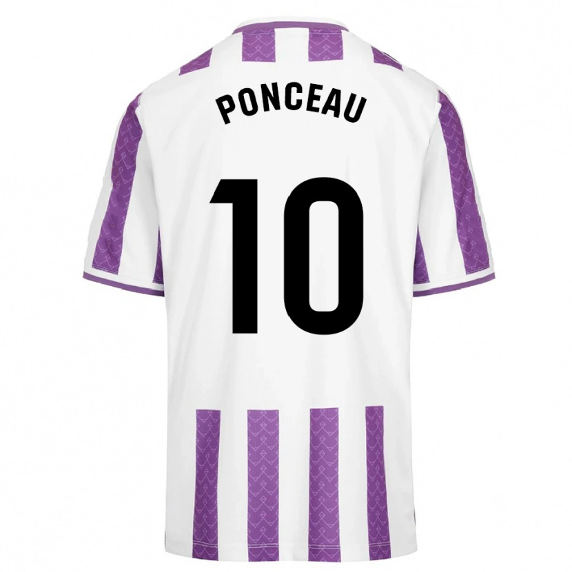 Danxen Niño Camiseta Julien Ponceau #10 Morado Blanco 1ª Equipación 2025/26 La Camisa